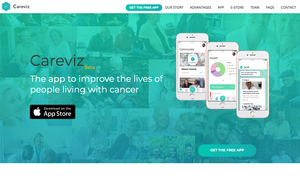 The Careviz website homepage