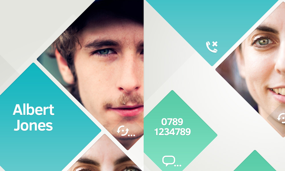 Different home screens of the Tizen phone